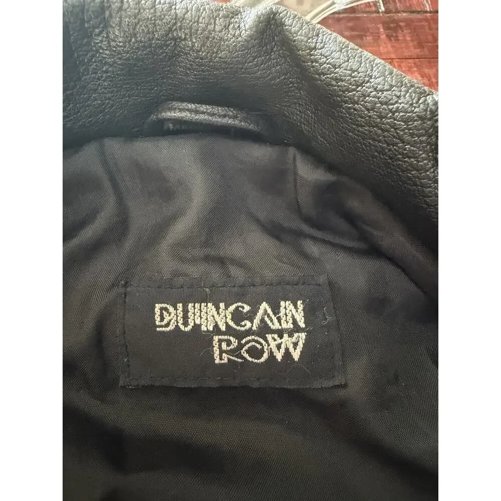 Black Leather Jacket by Duncan Row this vintage